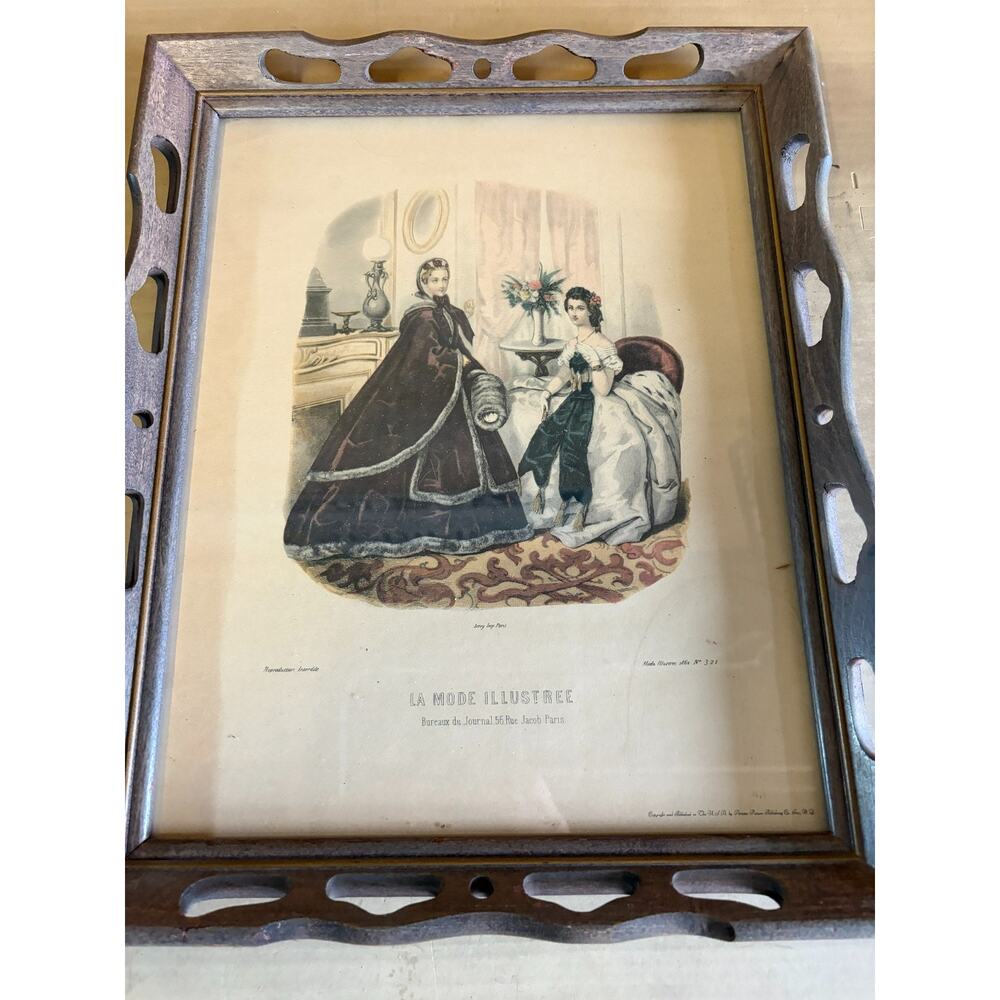 La Mode Illustree Paris 1860’s Fashion Victorian Framed Print Imp Leroy #321